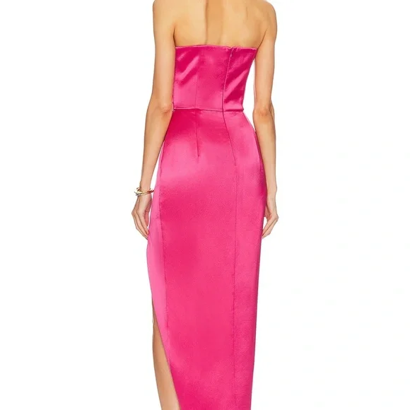 SAU LEE Priyanka Dress in Hot Pink - Picture 3 of 14